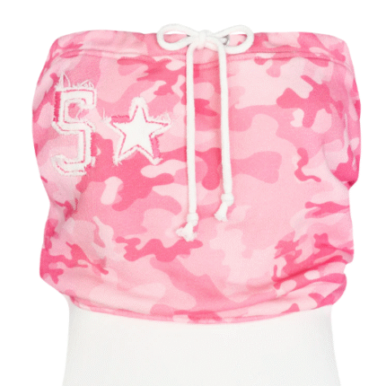 HIDDEN CULT® Pink Camo Slouchy Top
