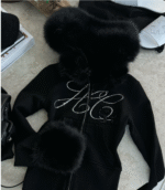 HIDDEN CULT® Nebula Jet Black Zip Hoodie