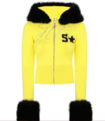 HIDDEN CULT® Nebula Blazing Yellow Zip up Hoodie