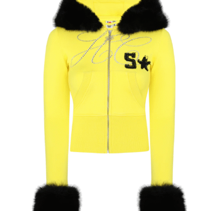 HIDDEN CULT® Nebula Blazing Yellow Zip up Hoodie